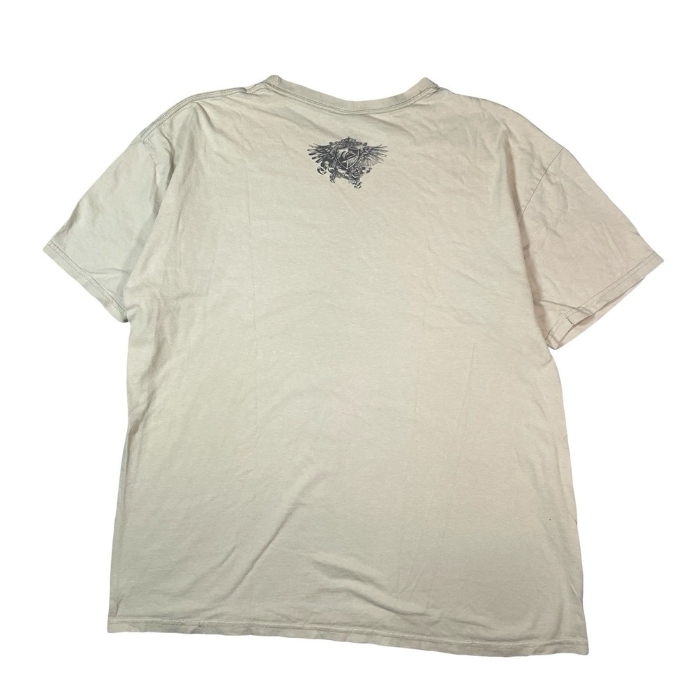 VTG Quicksilver T Shirt Mens XL‎ Surf Skate Graphic Y2k Tan Wings Logo Grunge - Picture 4 of 9